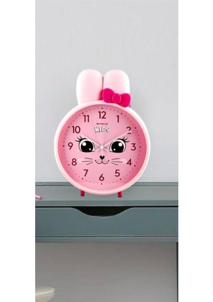 Saatdukkanduvar Home'dan Çocuk Odası Pembe Masa Saati 27 x 39 cm Boyut fırsatları