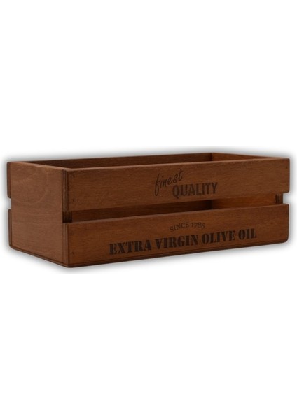 Ahşap Kasa Zeytinyağlık Yağdanlık Organizer 30X15CM