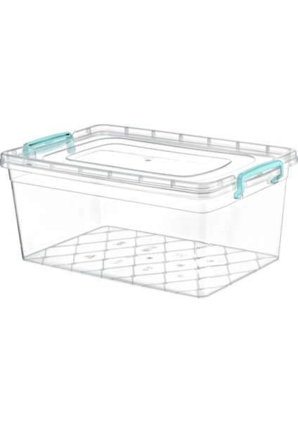 Şeffaf 4 No Maxi Saklama Kutusu, 10 Litre, 24x36x15 cm, Plastik, Turuncu