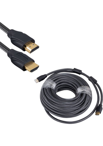 10 Metre Örgülü Gold Uçlu HDMI Kablo (4767)