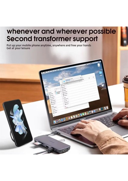 Samsung Galaxy Z Flip 6 Uyumlu Kamera Koruma 360 Dönebilen Magsafe Halka Stand Özellikli Tank Kılıf