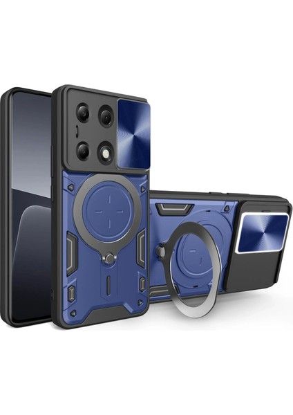 Xiaomi Redmi Note 13 Pro 4g Uyumlu Kamera Koruma 360 Dönebilen Magsafe Halka Stand Özellikli Kılıf