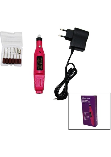 7 Uçlu Elektrikli Manikür Pedikür Seti 2000-300RPM Hız (4767) - ROS2492-5856