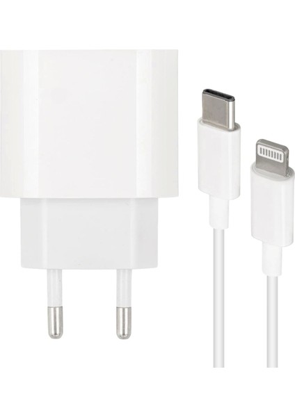 WK-21443 Pd-C 20 Watt Type-C Şarj Başlık Adaptörü Type-C To Lıghtnıng Kablo (No:9) (5047)