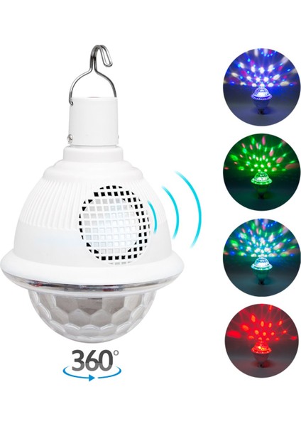 Bluetooth Destekli Animasyonlu 10 Watt Şarjlı Ufo Tip Disko Topu (4767) - ECK9291-3532