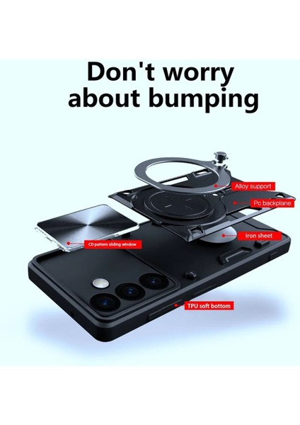 Samsung Galaxy A26 Uyumlu Kamera Koruma 360 Dönebilen Magsafe Halka Stand Özellikli Tank Kılıf fırsatları