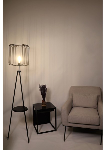 Kafes Detaylı Sehpa Metal Lambader fiyatları