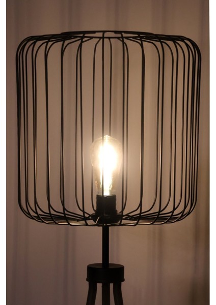 Kafes Detaylı Sehpa Metal Lambader fırsatları