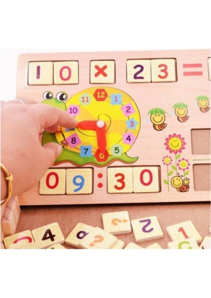 Ahşap Matematik Öğretici Eğitici Zeka Oyunu Sayıları Öğrenme Ahşap Yazı Tahtası Sayı+ Çubukları