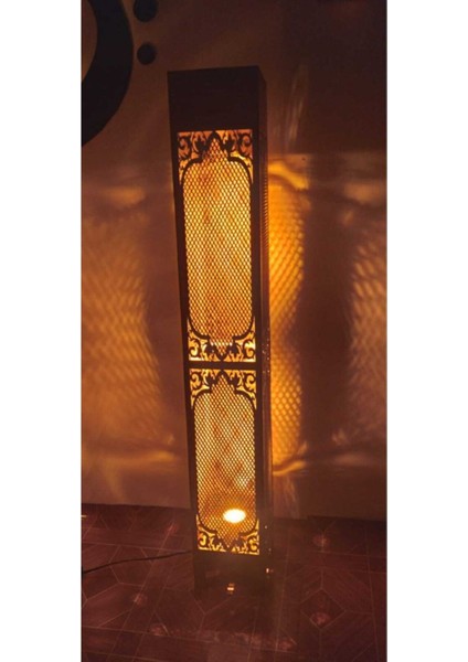 Ahşap Ev Dekorasyonu Gece Aydınlatması Gece Lambası LED Işıklı Lambader 100 cm (GK103)
