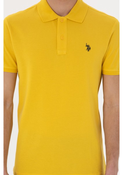 Erkek Koyu Sarı Tişört Basic 50297984-VR094