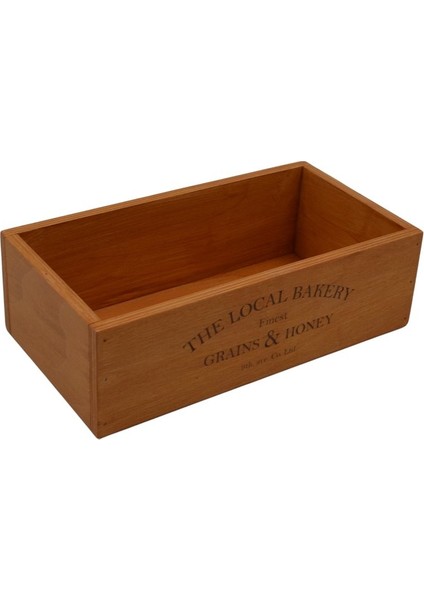 Ahşap Kasa Mutfak Organizer Ekmek Kasası 32cm x 16cm Genişlik ve 9cm Yükseklikte fiyatları