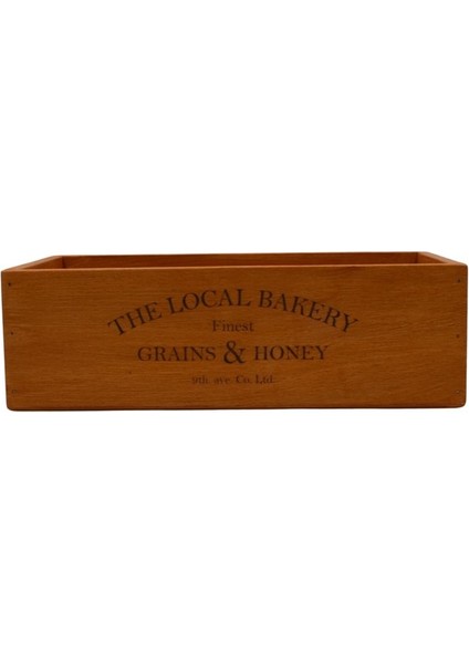 Ahşap Kasa Mutfak Organizer Ekmek Kasası 32cm x 16cm Genişlik ve 9cm Yükseklikte modelleri