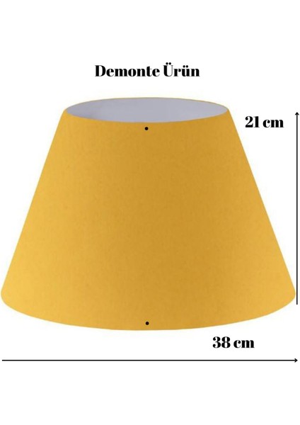 Pratik Yedek Lambader Başlığı Konik Sarı Kumaş fiyatları