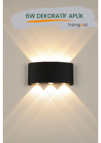 Modern HE-001 Dekoratif Çift Yönlü Iç Dış Mekan Duvar Aydınlatma LED Aplik Duvar Lambası Modern Apl