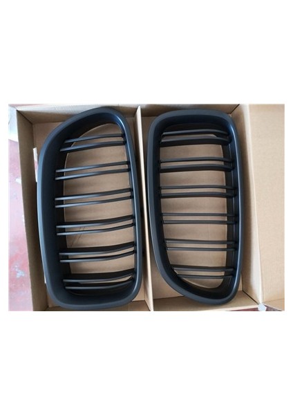 Ön Panjur Böbrek Set Mat Siyah Çift Çıta Bmw F10/F11/F18