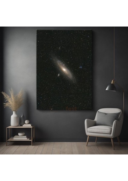 Andromeda - Yıldızlar Arasında Parlayan Galaksi Kanvas Tablo