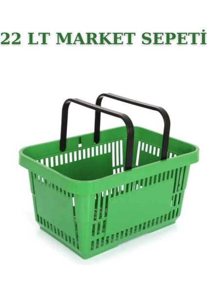 Yeşil 22 Litre 10 Adet Sepet Seti, Saplı, Plastik, Çok Amaçlı, Pratik, Hafif, Dayanıklı modelleri