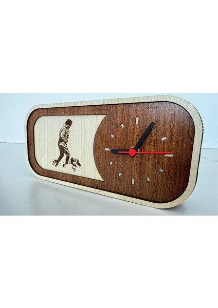 Atatürk Motifli Ahşap Dekoratif El Yapımı Hediyelik Masa Saati-3 fiyatları