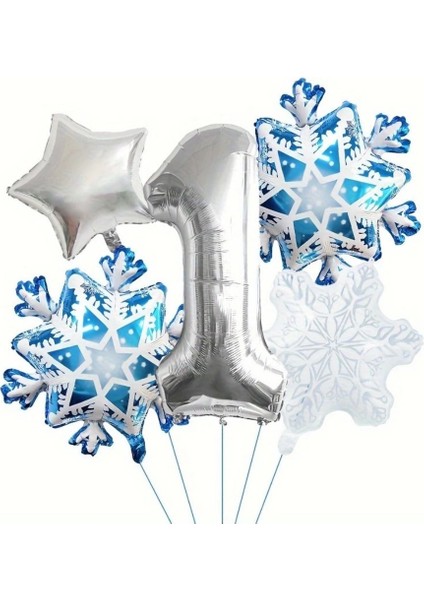 Kartanesi 1 Yaş Rakam Folyo Balon Set