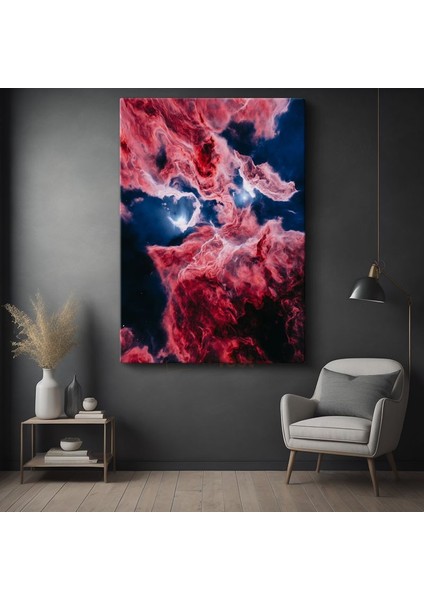Kızıl Nebula - Kozmik Bulutların Görkemi Kanvas Tablo