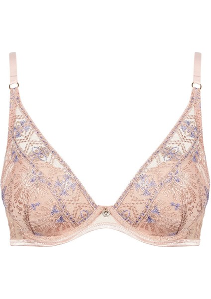 Sound Of Heart Push-Up Sütyen, Lurex Işlemeli ve Altın Detaylı Tasarım