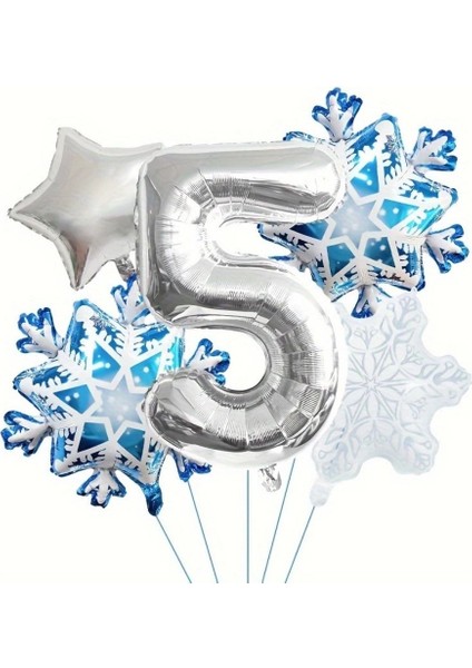 Kartanesi 5 Yaş Rakam Folyo Balon Set