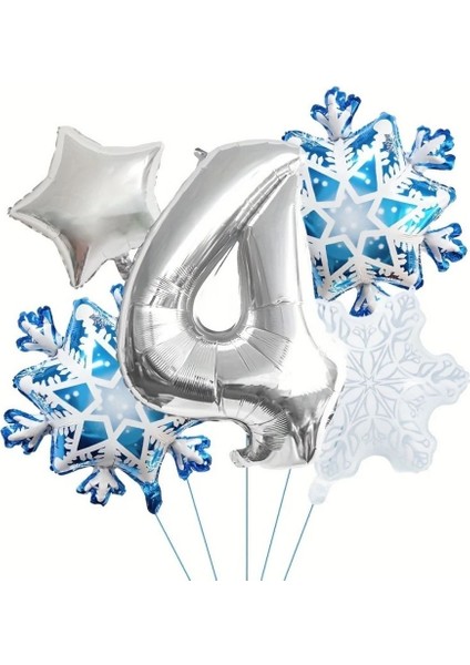 Kartanesi 4 Yaş Rakam Folyo Balon Set
