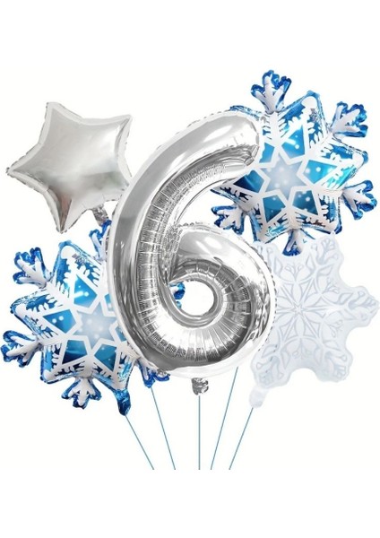 Kartanesi 6 Yaş Rakam Folyo Balon Set