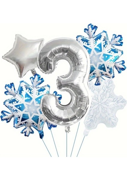 Kartanesi 3 Yaş Rakam Folyo Balon Set