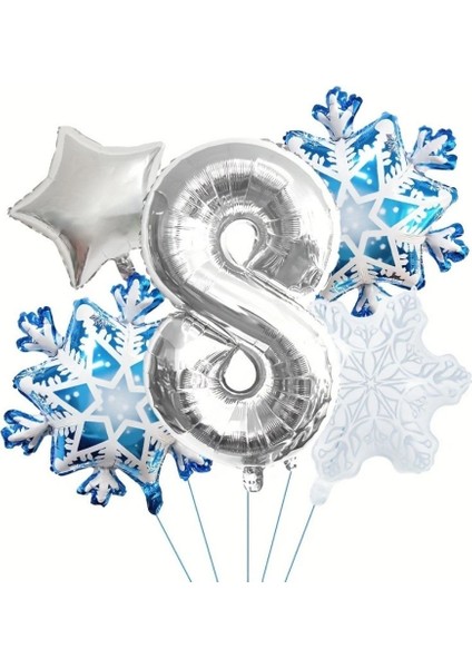 Kartanesi 8 Yaş Rakam Folyo Balon Set