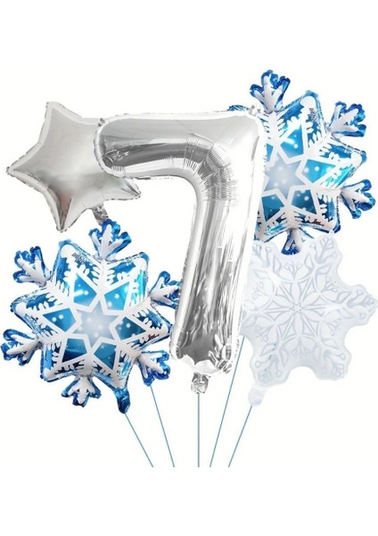 Kartanesi 7 Yaş Rakam Folyo Balon Set