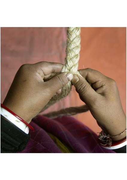 Açık kahverengi jüt sepet, 37x35x35 cm, şık ve fonksiyonel ev dekoru indirimleri