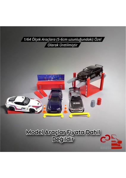 Diecast Araba İçin Diorama Seti - 1/64 Ölçek, Lift Duba, Varil Model - 12 Parça - 13+ Yaş için Oyunca