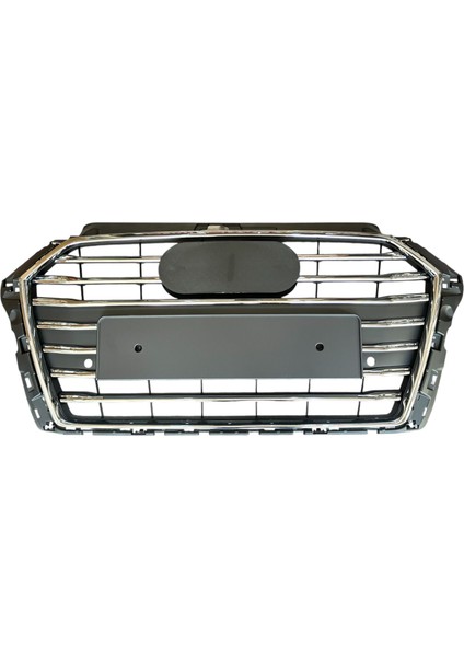 Ön Panjur Krom Çerçeve Krom Çizgili Mat Siyah Sensörlü Tuning Tip A3 Sedan-Hb 2017-2020