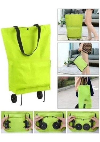 Katlanabilir Pazar Arabası Yeşil