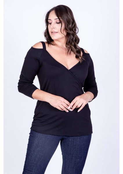 Omuz Çerçeveli Anvelop Bluz