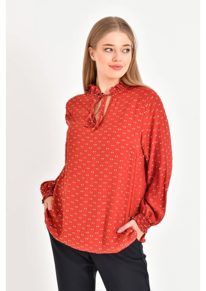 Simli Uzun Kollu Önü Bağcıklı Bluz fiyatları