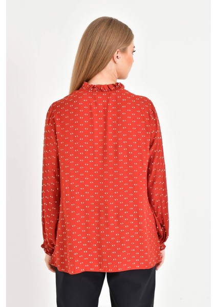 Simli Uzun Kollu Önü Bağcıklı Bluz indirimleri