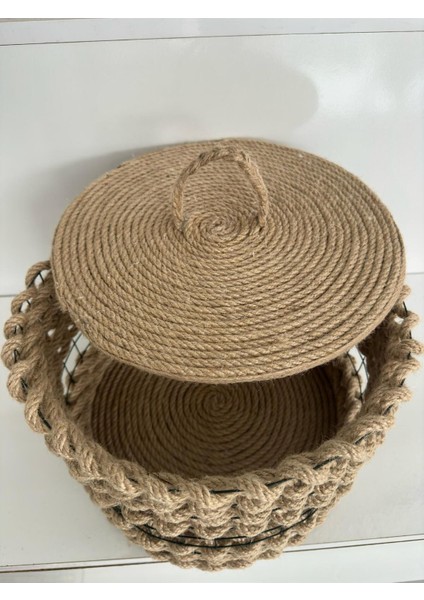 El yapımı doğal jüt çok amaçlı kahverengi sepet, şık ve kullanışlı tasarım fiyatları