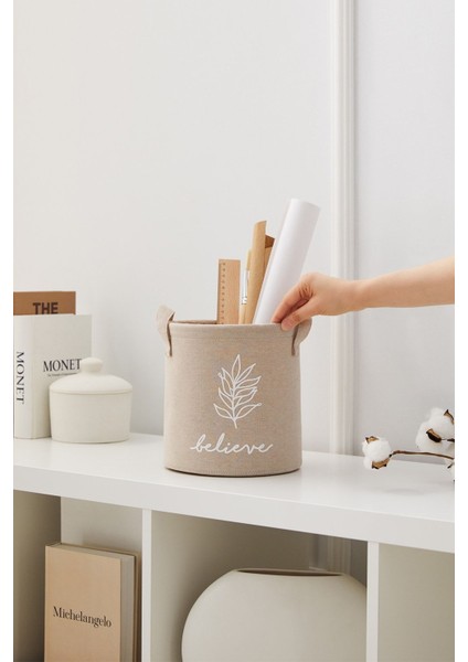 Bej Çok Amaçlı Saklama Sepeti 20x20, Jüt, Dolap ve Oda Düzenleyici fiyatları