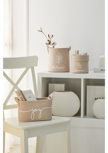 Bej Çok Amaçlı Saklama Sepeti 20x20, Jüt, Dolap ve Oda Düzenleyici indirimleri