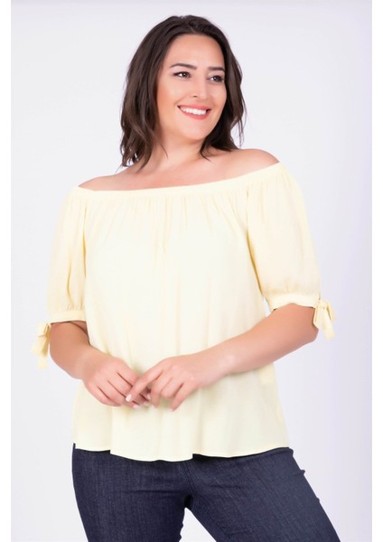 Karmen Yaka Kol Bağcıklı Bluz 34645