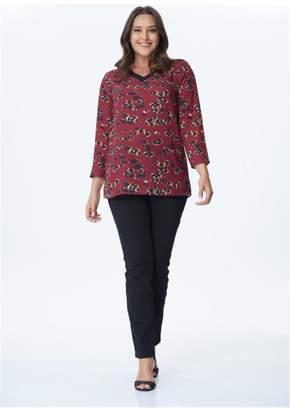 V Yaka Ribanalı Bluz fiyatları