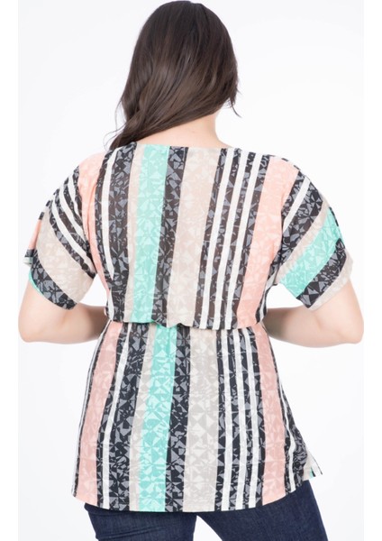 Anvelop Çizgili Bluz modelleri