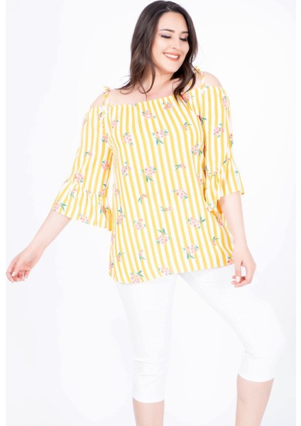 İp Askılı Volanlı Bluz