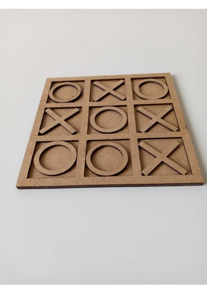 Ahşap Tic Tac Toe Oyunu - 1 Parça - 9+ Yaş için Eğlenceli Strateji Oyunu