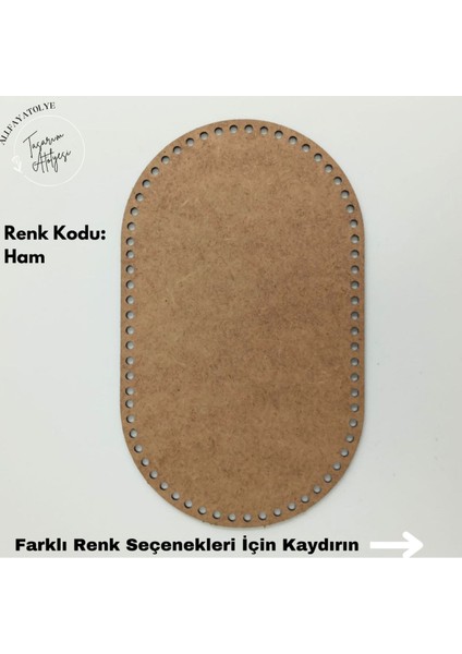Ahşap Örgü Tabanlık Seti - 6 Adet, 25x15 cm, Delikli, Çok Renkli, Sunum İçin Ideal, Diğer Yaş Gruplarına Uygun