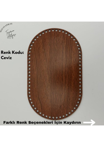 Ahşap Örgü Tabanlık Seti - 6 Adet, 25x15 cm, Delikli, Çok Renkli, Sunum İçin Ideal, Diğer Yaş Gruplarına Uygun