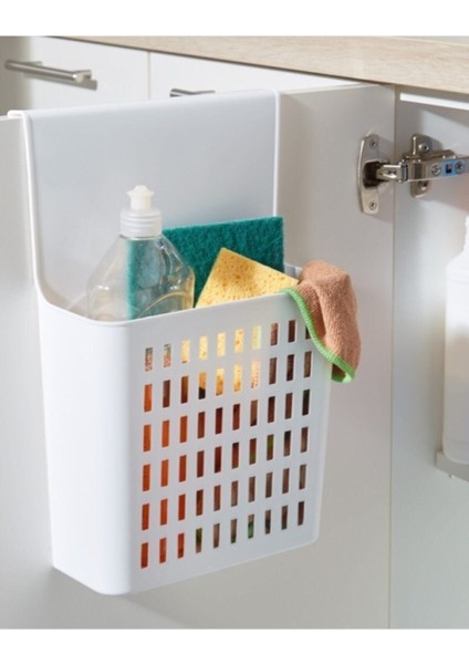 Beyaz Dolap İçi Düzenleyici Sepet, Pratik ve Şık Saklama Çözümü